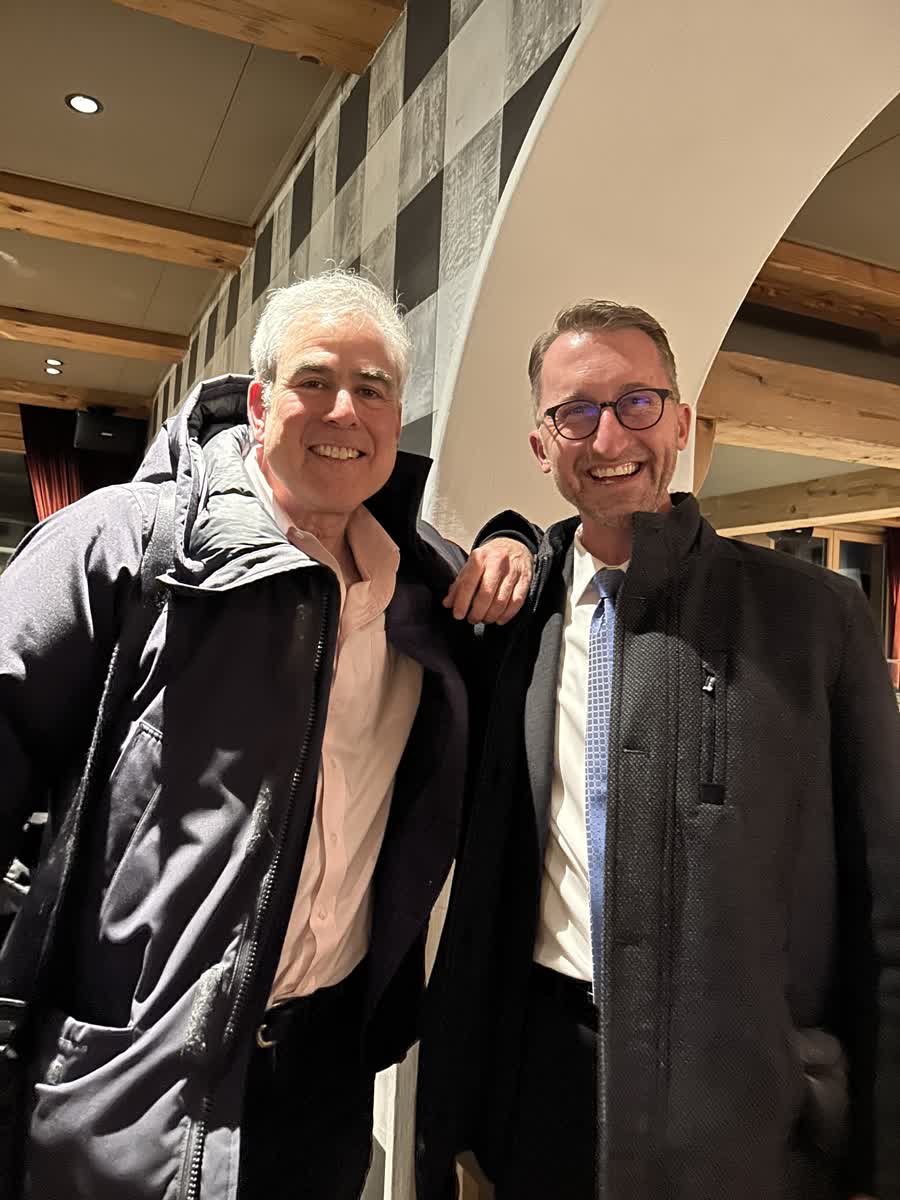 Chris McKenna with Jonathan Haidt at Davos